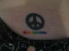 Peace and Rainbow tattoo