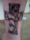 Ankle Cross tattoo