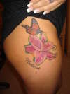Lily & Butterfly 2 tattoo