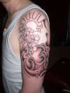 Start of Japanese half sleeve. tattoo
