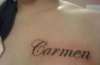 my chest name tattoo