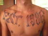 my lil bro's chestpiece tattoo