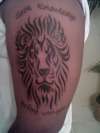 tribal lion tattoo