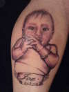 baby joe portrait tattoo
