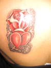my rose with heart and cross tattoo