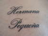 Little Sister en Espanol tattoo