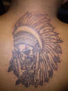 indian skull tattoo