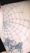 web/skull spider tattoo