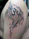 tribal phoenix by: Chi-Roc tattoo