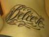 Believe.. Just Under My Ribs tattoo
