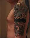 Dragon 1/2 sleeve tattoo