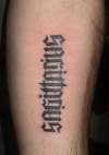 Ambigram-Left Inner Arm tattoo
