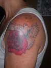 rose and dove tattoo