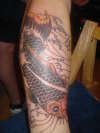 koi leg piece tattoo