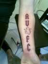 villa tattoo lettering colour