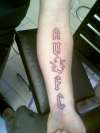 vvilla outline tattoo