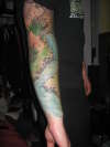 Pentacle Sleeve Colored (Side) tattoo