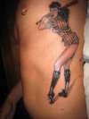 baseball pinup girl tattoo