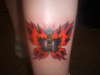 butterfly on fire tattoo