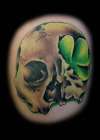 Skull and Clover tattoo