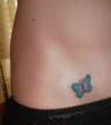 Little blue butterfly tattoo