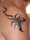 Tribal Scorpion tattoo