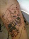 laugh now cry later clowns tattoo