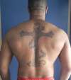 Cross & Scroll tattoo