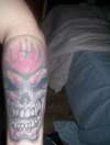 evil skull tattoo