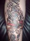 My second dragon on back of leg tattoo