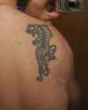 Black Tribal Panther Right Shoulder Blade tattoo