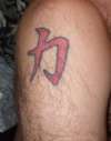 Japanese Power Symbol Letter Right Shoulder tattoo