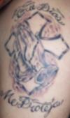 Cross w/ Praying Hands tattoo