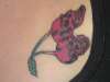 cherry skulls on me chest  just healing tattoo