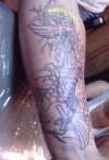 My Koi fish at the start of the coloring tattoo