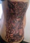 bats n roses tattoo