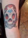 sugar skull - day of the dead skull tattoo