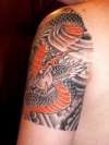 Japanese Dragon view from behind tattoo