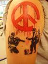 Soldiers sign tattoo