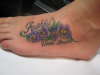 Foot violets tattoo
