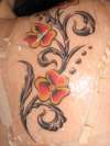 shoulder flower tattoo