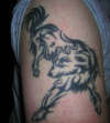 Custom Tribal Wolf tattoo