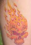 skull of flames tattoo