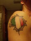 Italitan flag "re-done" tattoo