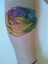 Rainbow Rose tattoo