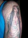 Victoria frances half finished tattoo