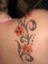 shoulder flower 2 tattoo