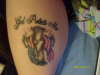 My God Protects Me Cross tattoo
