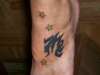 virgo sign on foot tattoo