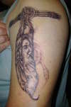 indian feather w/ armband tattoo